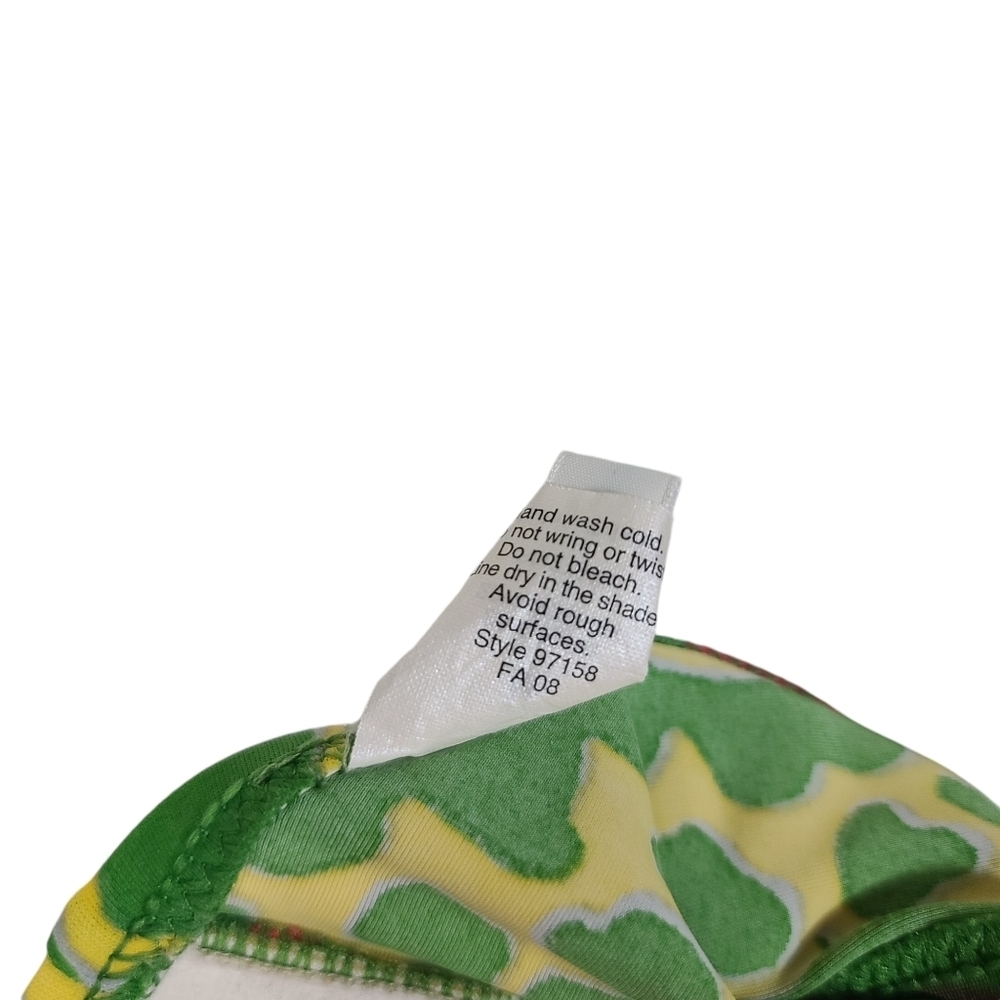 J. Crew Green Yellow Red Bandeau 2 Piece Bikini M - Picture 7 of 7